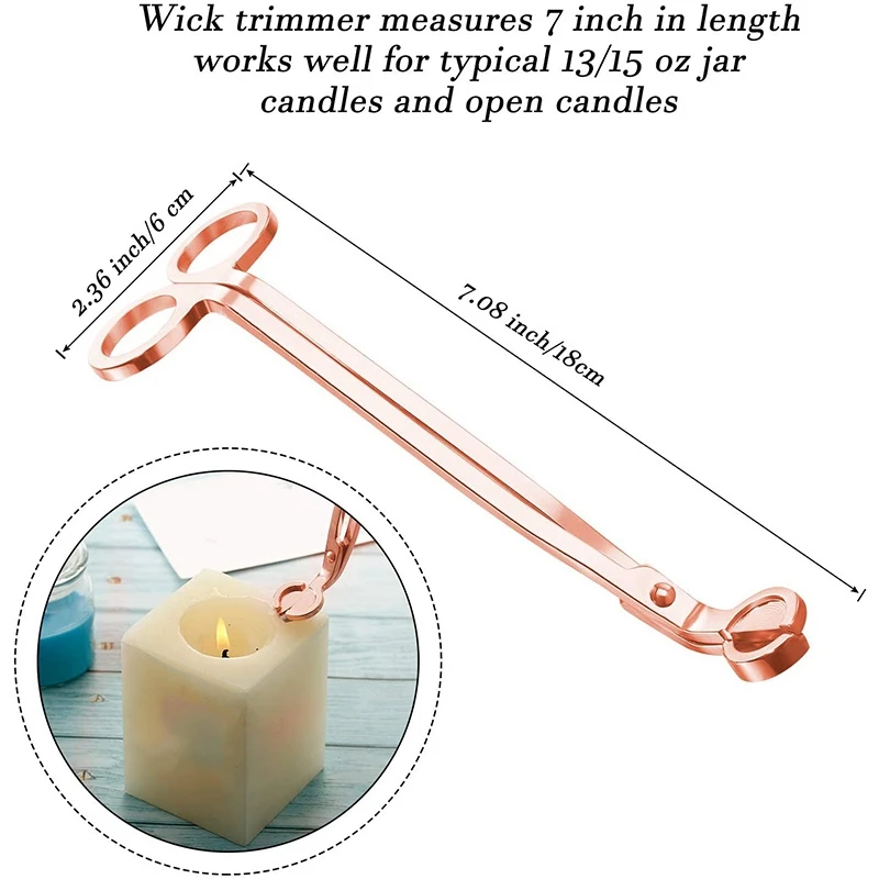 6Pcs Candle Wick Trimmer Wick Clipper Wick Cutter Wick Scissor Wick Candle Tool(Silver/Rose Gold)
6Pcs Candle Wick Trimmer Wick Clipper Wick Cutter Wick Scissor Wick Candle Tool(Silver/Rose Gold)