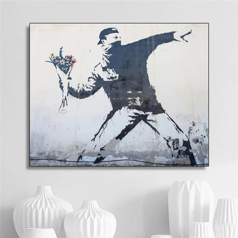 Banksy Street Graffiti Wall Art Canvas Paintings White and Black Girl Character Posters and Prints American Decorations For Home
Banksy Street Graffiti Wall Art Canvas Paintings White and Black Girl Character Posters and Prints American Decorations For Home