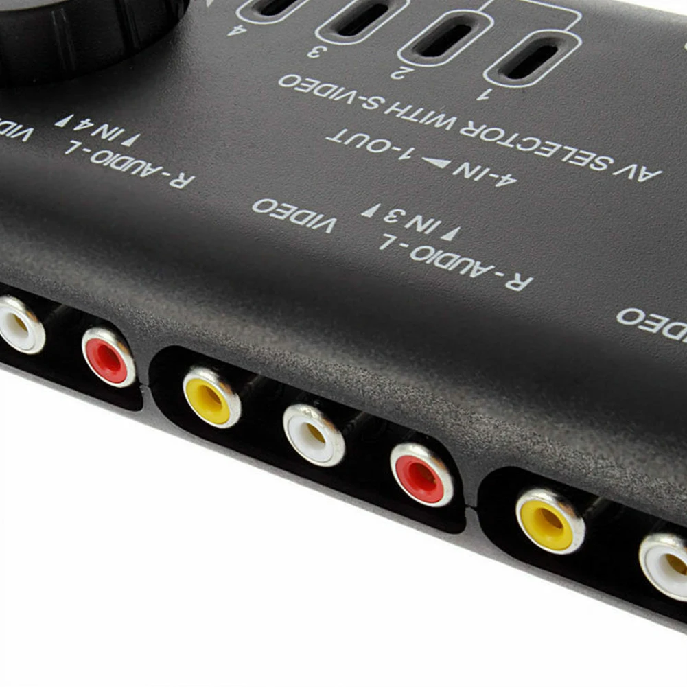 TV DVD Easy Apply RCA Switch Box Anti Interference Audio Video 4 In 1 Out Portable Distributor Signal Splitter Stable Selector 
TV DVD Easy Apply RCA Switch Box Anti Interference Audio Video 4 In 1 Out Portable Distributor Signal Splitter Stable Selector