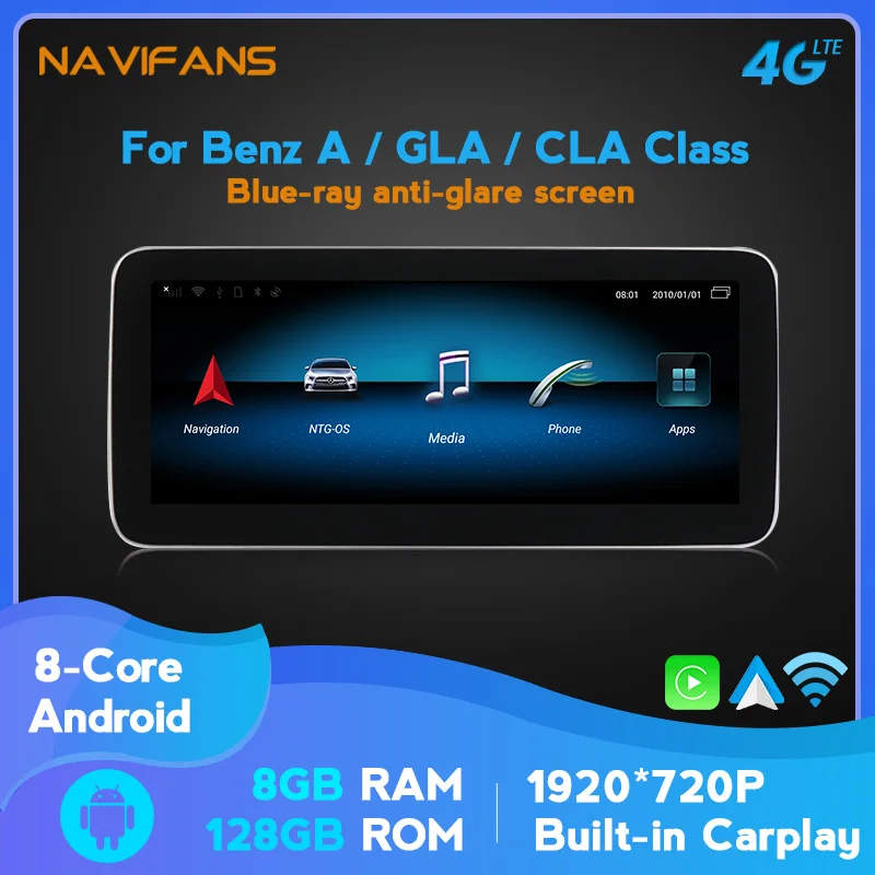 Android 10 Blu-ray Anti-glare Screen 4G LTE Car Multimedia GPS For Mercedes benz A class W176 / GLA X156 / CLA C117 2013 - 2018
Android 10 Blu-ray Anti-glare Screen 4G LTE Car Multimedia GPS For Mercedes benz A class W176 / GLA X156 / CLA C117 2013 - 2018