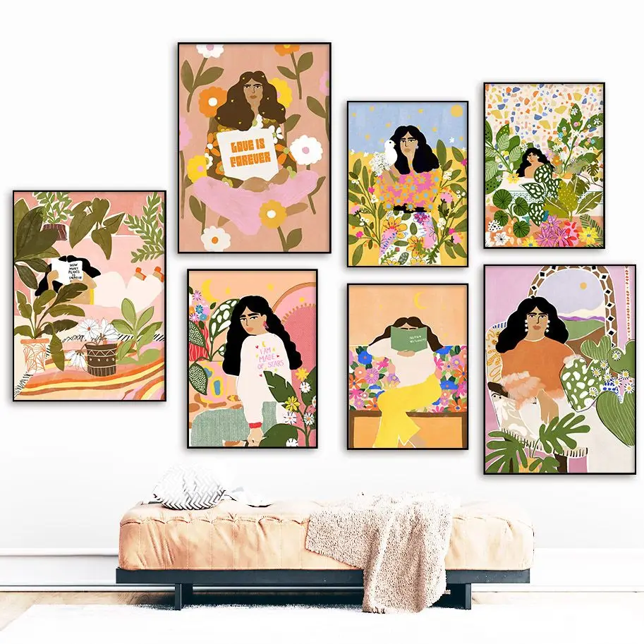 Abstract Girl Flower Leaves Plant Wall Art Canvas Painting Fashion Nordic Posters And Prints Wall Pictures For Living Room Decor
Abstract Girl Flower Leaves Plant Wall Art Canvas Painting Fashion Nordic Posters And Prints Wall Pictures For Living Room Decor