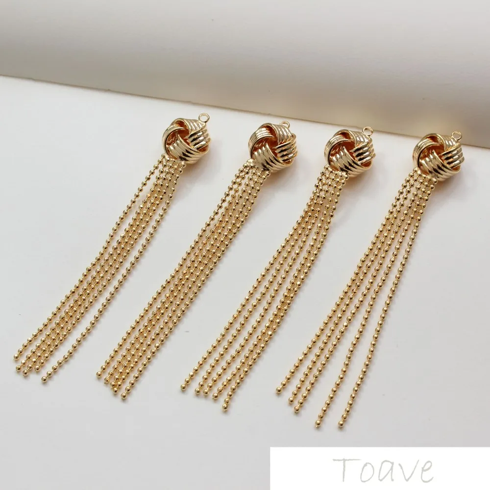 Knotted Tassels Copper Plated 18K Real Gold DIY Handmade Earrings Pendant Accessories
Knotted Tassels Copper Plated 18K Real Gold DIY Handmade Earrings Pendant Accessories