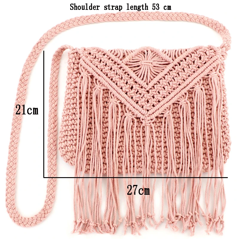 Casual Tassel Woven Small Square Bag Ladies Handmade Cotton Woven Shoulder Bags Solid Color Hollow Crossbody Bags Lady Beach Ba
Casual Tassel Woven Small Square Bag Ladies Handmade Cotton Woven Shoulder Bags Solid Color Hollow Crossbody Bags Lady Beach Ba