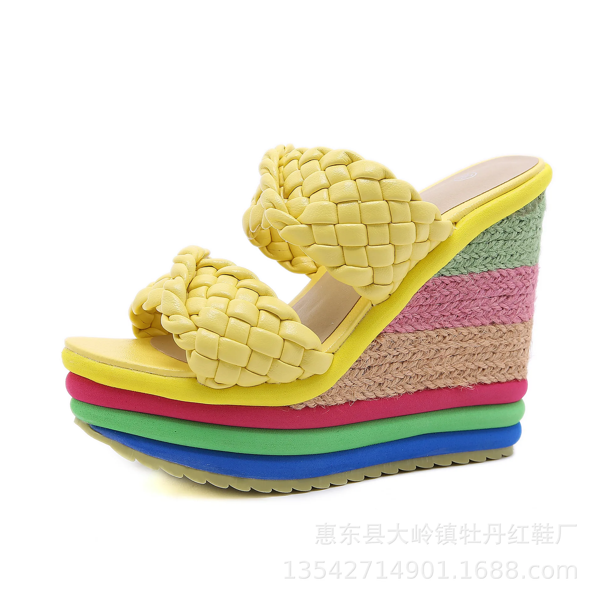 Hot Sale Womens Rainbow Colors Slipper Platform Muffin High Wedge 13CM Heel Shoes Slides Flip Flops Open Toe 6Styles Summer New
Hot Sale Womens Rainbow Colors Slipper Platform Muffin High Wedge 13CM Heel Shoes Slides Flip Flops Open Toe 6Styles Summer New