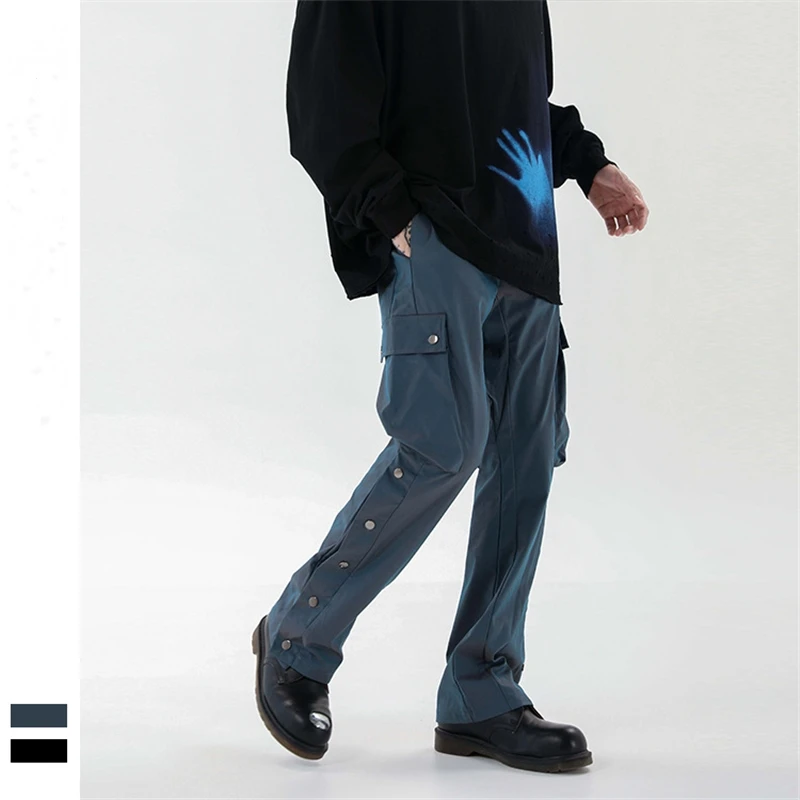 Fashion Men's Spring and Summer Side Breasted Patchwork Casual Trousers Hip Hop Streetwear Male Loose Elastic Waist Cargo Pants
Fashion Men's Spring and Summer Side Breasted Patchwork Casual Trousers Hip Hop Streetwear Male Loose Elastic Waist Cargo Pants