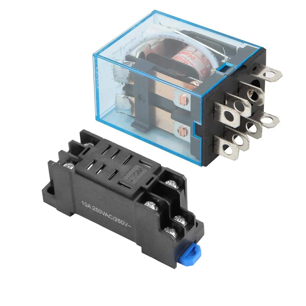 12V DC 8 Pin Relay And Socket Base Included 10A DPDT For LY2NJ HH62P-L JQX-13F Base Socket Base Coil Power Relay LY2NJ Tool Part
12V DC 8 Pin Relay And Socket Base Included 10A DPDT For LY2NJ HH62P-L JQX-13F Base Socket Base Coil Power Relay LY2NJ Tool Part