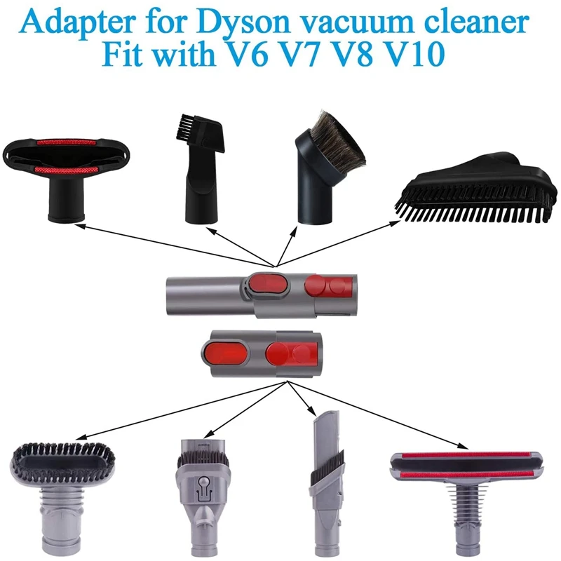 Air Driven Turbo Brush Vacuums Nozzle Tool Pet Attachment Vacuum Hose Adapter for Dyson V11 V10 V8 V7 V6 DC59 & More
Air Driven Turbo Brush Vacuums Nozzle Tool Pet Attachment Vacuum Hose Adapter for Dyson V11 V10 V8 V7 V6 DC59 & More