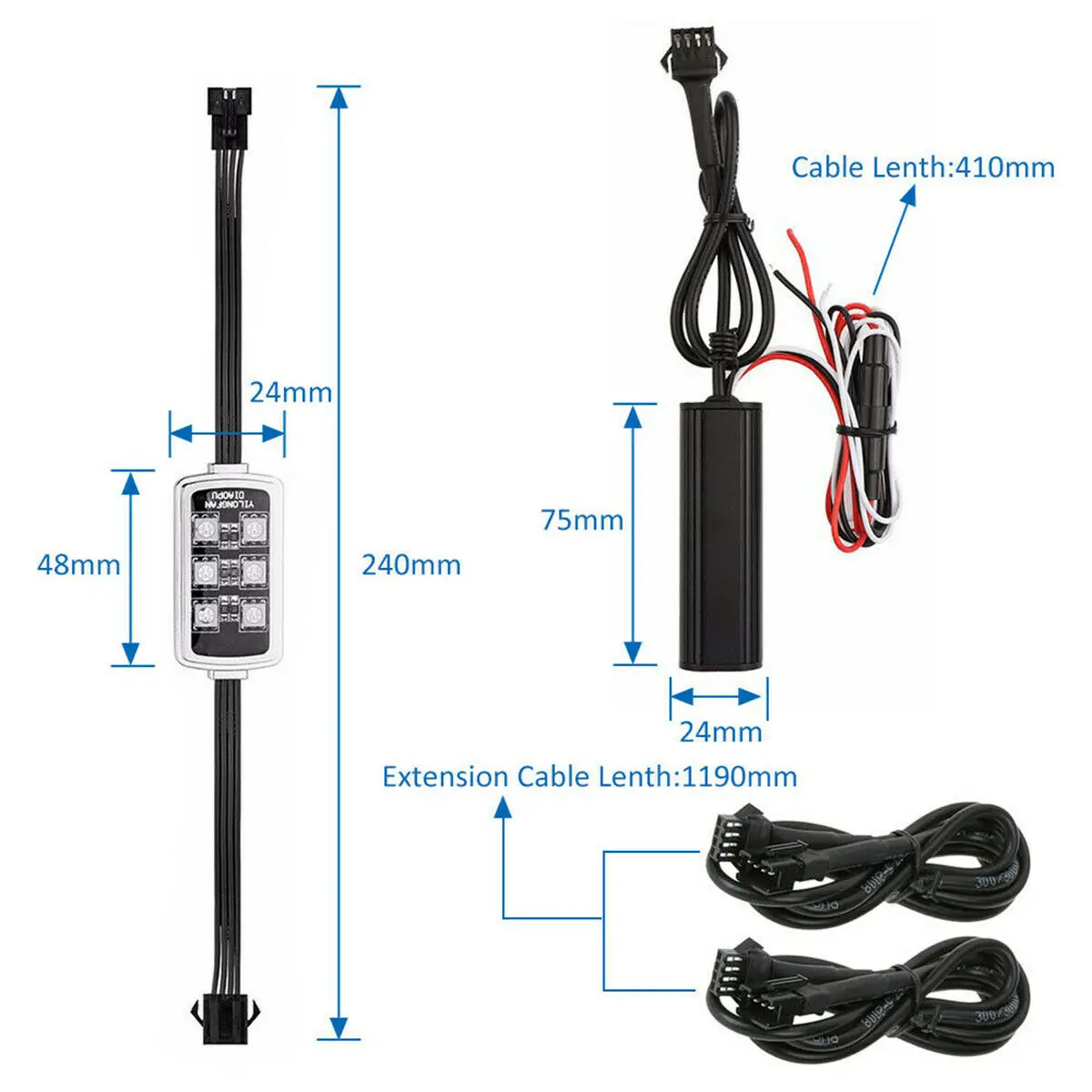12 Pcs Car RGB LED Strip Light Kit Neon Interior Light Lamp Strip Decorative Atmosphere Lights Foot Lamp With Remote Control
12 Pcs Car RGB LED Strip Light Kit Neon Interior Light Lamp Strip Decorative Atmosphere Lights Foot Lamp With Remote Control