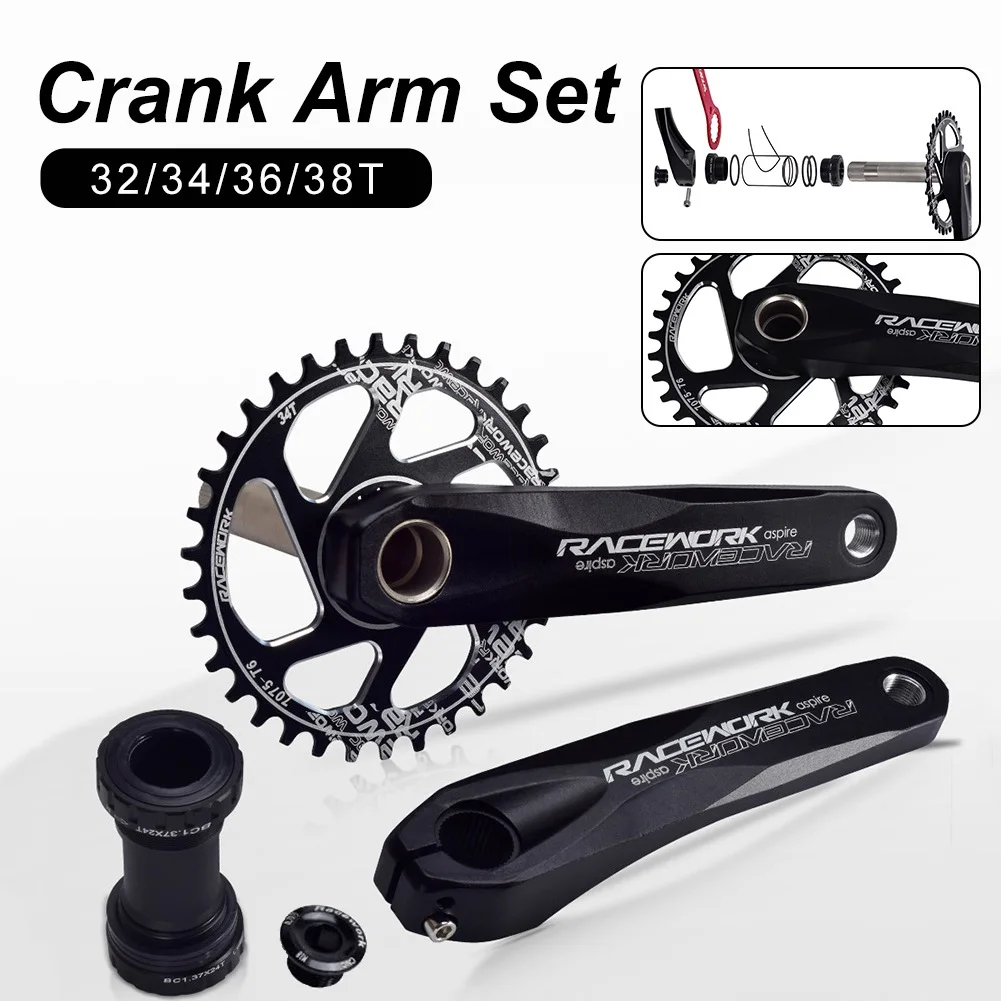 Bike Crankset 170MM Bicycle Chainring 32/34/36/38T Narrow Wide Bike MTB Crown For Bike Parts Replacement Single Speed Crankset
Bike Crankset 170MM Bicycle Chainring 32/34/36/38T Narrow Wide Bike MTB Crown For Bike Parts Replacement Single Speed Crankset
