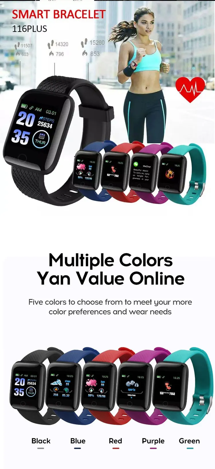 Free shipping hot Smartwatch Monitor Band Fitness Tracker Wristbands Smart Band Watch Heart Rate Blood Pressure Smart Watch
Free shipping hot Smartwatch Monitor Band Fitness Tracker Wristbands Smart Band Watch Heart Rate Blood Pressure Smart Watch