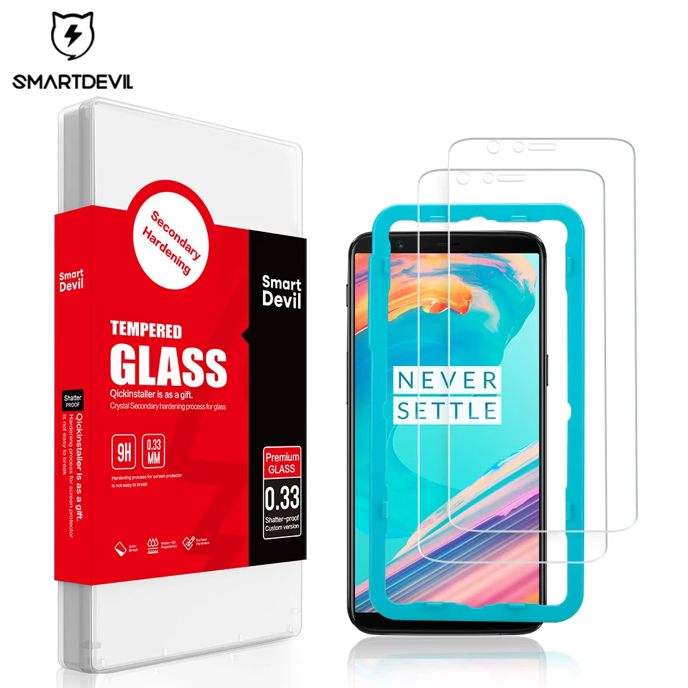 Закаленное стекло SmartDevl для one plus 6 5T 7 Черная защитная пленка оригинальное