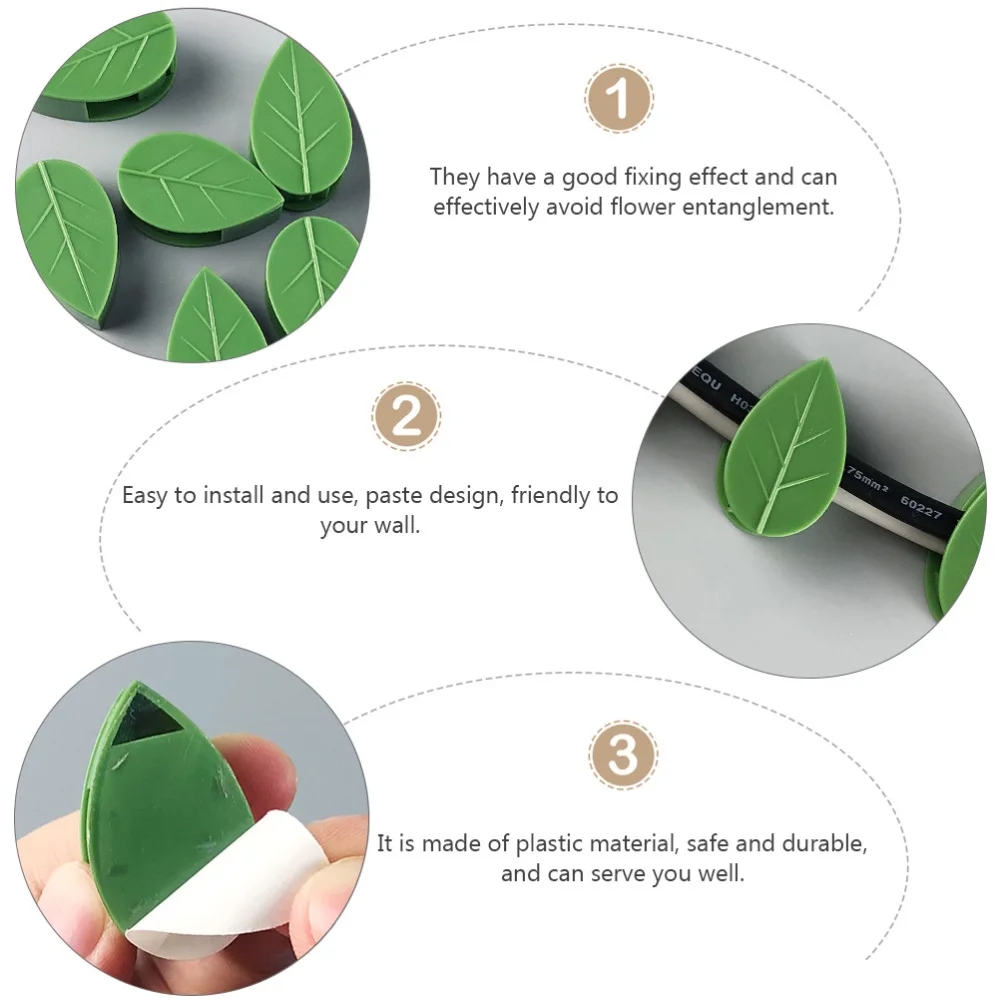 5 Sets Green Climbing Plant Fixer Gardening Fixing Hook Leaf Shaped Plant Hook 
5 Sets Green Climbing Plant Fixer Gardening Fixing Hook Leaf Shaped Plant Hook