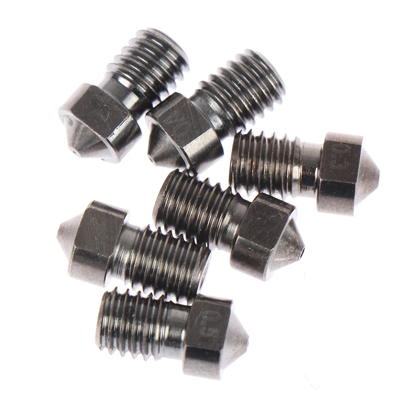 New Nozzle 0.2/0.3/0.4/0.5/0.6/1.0mm M6 thread Nozzle for 3D Printer parts Extruder Print Head A2 Hardened Steel V6 Nozzles
New Nozzle 0.2/0.3/0.4/0.5/0.6/1.0mm M6 thread Nozzle for 3D Printer parts Extruder Print Head A2 Hardened Steel V6 Nozzles