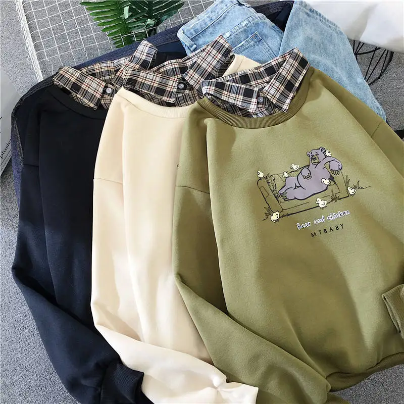 Autumn High Street Kawaii Girls Women Sweatshirt Fashion Pullovers Ladies Students Tops Hoodies Casual Ladies Korean Streetwear
Autumn High Street Kawaii Girls Women Sweatshirt Fashion Pullovers Ladies Students Tops Hoodies Casual Ladies Korean Streetwear