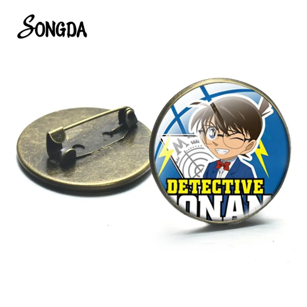 Conan Edogawa высококачественные Броши Glass кабошон с фото отворот Pin Button значки