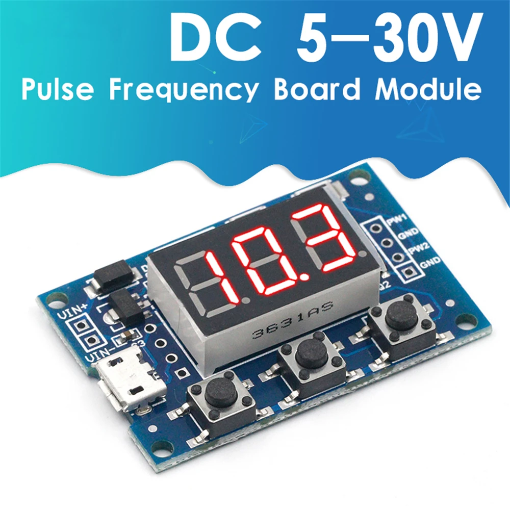 DC 5-30V Micro USB 5V Power Independent PWM Generator 2 Channel Dual Way Digital LED Duty Cycle Pulse Frequency Board Module
DC 5-30V Micro USB 5V Power Independent PWM Generator 2 Channel Dual Way Digital LED Duty Cycle Pulse Frequency Board Module