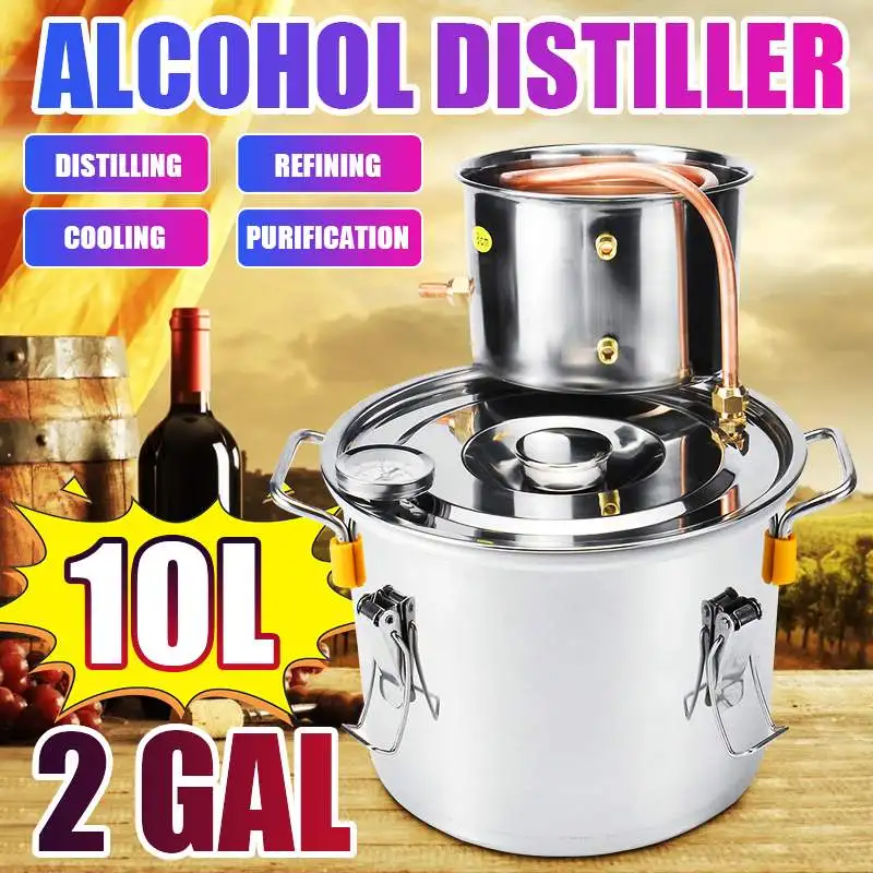 2GAL 8L Efficient 3pot Distiller Alambic Alcohol Still Stainless Copper DIY Brew Water Wine Essential Oil Brewing Kit
2GAL 8L Efficient 3pot Distiller Alambic Alcohol Still Stainless Copper DIY Brew Water Wine Essential Oil Brewing Kit