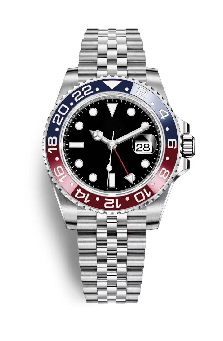 Top Kwaliteit Gmt Horloge Zwarte Keramische Bezel Heren Mechanische Rvs Automatische Beweging Sapphire Horloge
Top Kwaliteit Gmt Horloge Zwarte Keramische Bezel Heren Mechanische Rvs Automatische Beweging Sapphire Horloge
