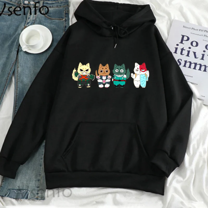 My Hero Academia Cats Harajuku Hoodie Pullover Streetwear Funny Cartoon Anime Sweatshirts Fleece Autumn Winter Men Coat Clothing
My Hero Academia Cats Harajuku Hoodie Pullover Streetwear Funny Cartoon Anime Sweatshirts Fleece Autumn Winter Men Coat Clothing