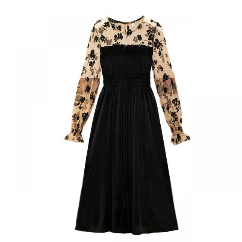 Dresses For Women 2021 Spring Floral Mesh Long Sleeves Patchwork Ealstic Bust Pleuche High Waist Sexy Dress Female Party Dresses
Dresses For Women 2021 Spring Floral Mesh Long Sleeves Patchwork Ealstic Bust Pleuche High Waist Sexy Dress Female Party Dresses