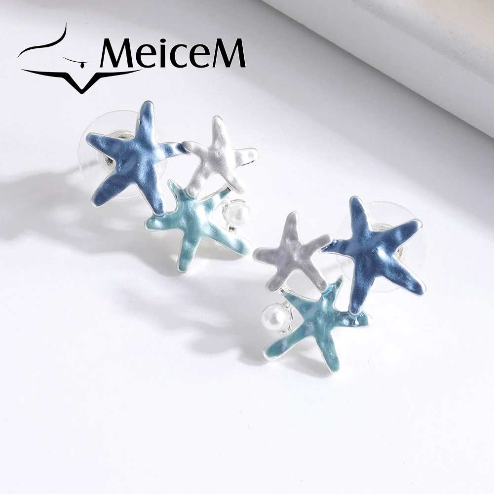 MeiceM 2021 New Trends Stud Earrings for Women Fashion Women Star Earring Jewelry Party Wedding Alloy Enamel Earing Girls Gifts
MeiceM 2021 New Trends Stud Earrings for Women Fashion Women Star Earring Jewelry Party Wedding Alloy Enamel Earing Girls Gifts
