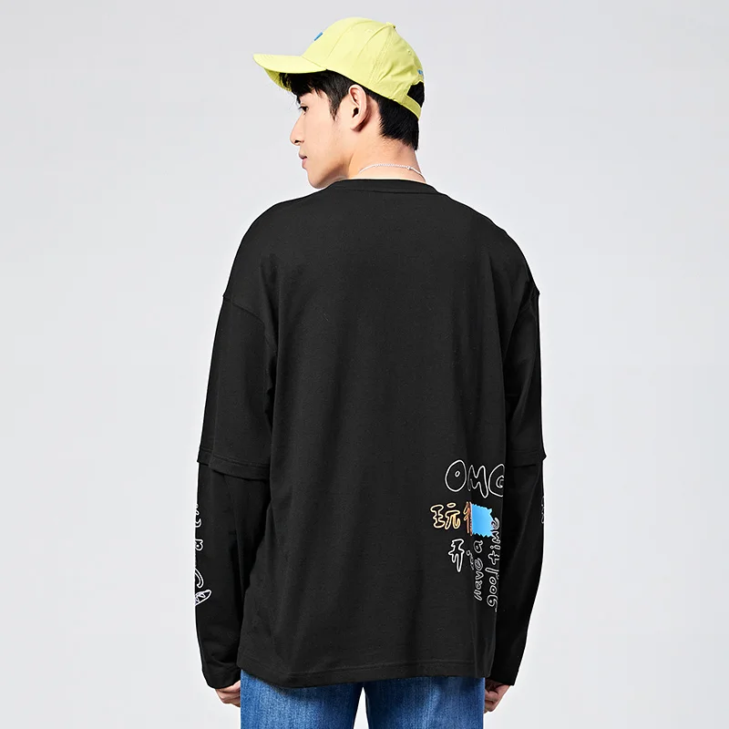 SEMIR Long Sleeve T-Shirts Men Brand 2021 Spring New Oversized Loose Tops Men'S Personality Graffiti Trend T Shirt 
SEMIR Long Sleeve T-Shirts Men Brand 2021 Spring New Oversized Loose Tops Men'S Personality Graffiti Trend T Shirt