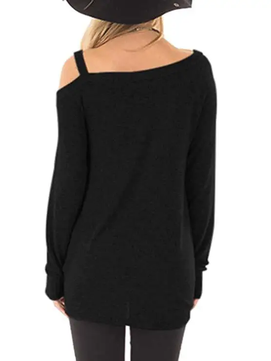 Autumn Top For Women Black T-Shirt Vintage Casual Women Tops Long Sleeve Loose Sexy Solid Shirt Fashion Ladies Streetwear 2020
Autumn Top For Women Black T-Shirt Vintage Casual Women Tops Long Sleeve Loose Sexy Solid Shirt Fashion Ladies Streetwear 2020
