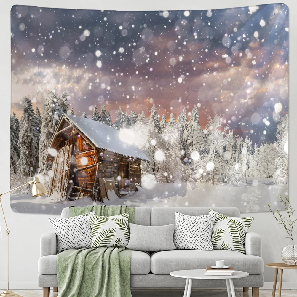 Christmas Snow Scene Tapestry Wall Hanging Art Cartoon Illustration Bohemian Style Bed Curtain Dormitory Home Decor
Christmas Snow Scene Tapestry Wall Hanging Art Cartoon Illustration Bohemian Style Bed Curtain Dormitory Home Decor