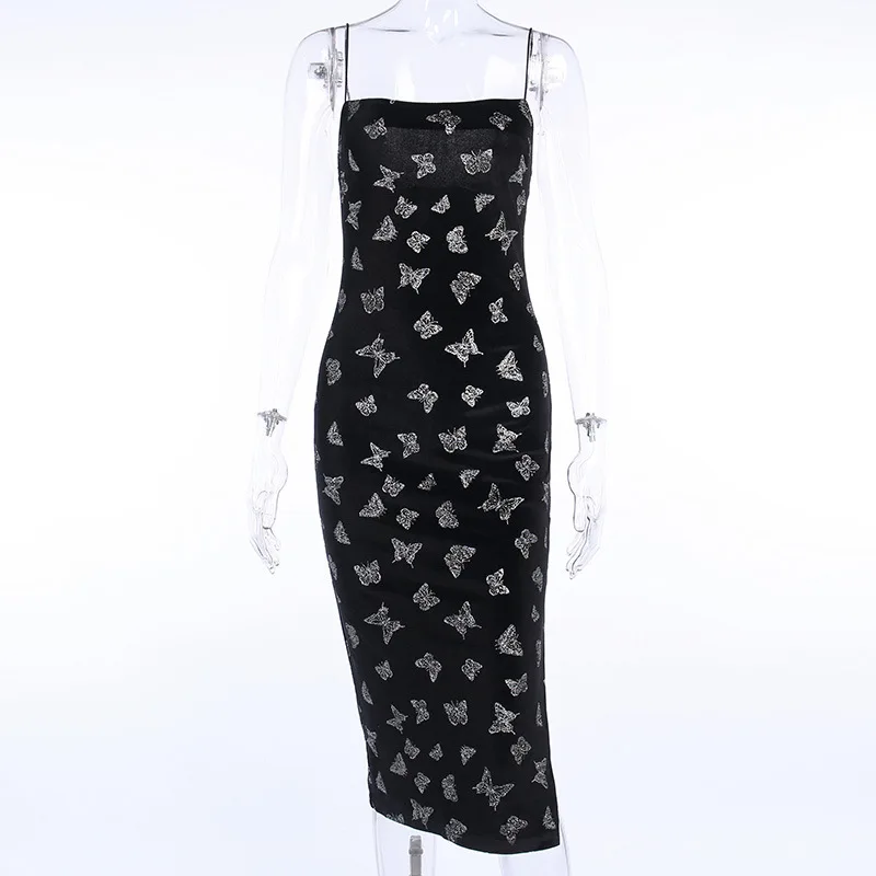 FSNFOX Goth Sexy Butterfly Printed Split Dress Vintage Black Suede High Waist Strap Dress Party Elegant Backless Bodycon Dress
FSNFOX Goth Sexy Butterfly Printed Split Dress Vintage Black Suede High Waist Strap Dress Party Elegant Backless Bodycon Dress