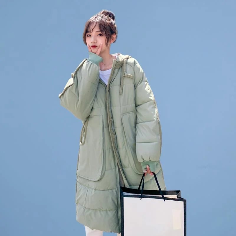 Women Jacket Winter Hooded Raglan Sleeve Long Thick Parkas Mid-length Down Cotton Coat Korean Loose Overcoat New Casaco Feminino
Women Jacket Winter Hooded Raglan Sleeve Long Thick Parkas Mid-length Down Cotton Coat Korean Loose Overcoat New Casaco Feminino