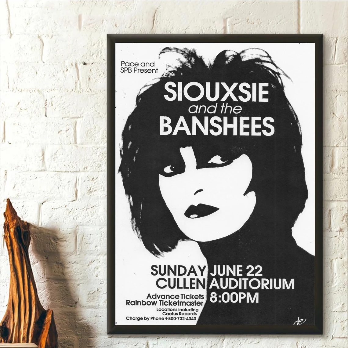 

Siouxsie And The Banshees - Cullen Auditorium Vintage Music Art Poster Canvas Prints Home Decoration Wall Painting (No Frame)