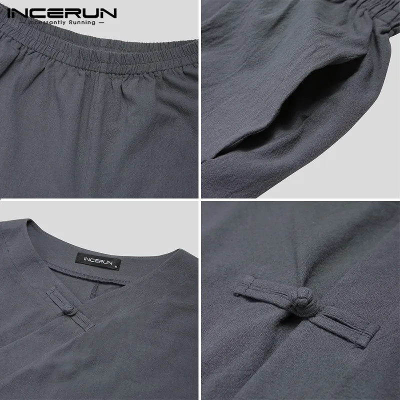 2021 Chinese Style Men Sets Solid Streetwear 3/4 Sleeve Shirt Calf Length Pants 2 Pieces Vintage Cotton Casual Men Suits INCERUN
2021 Chinese Style Men Sets Solid Streetwear 3/4 Sleeve Shirt Calf Length Pants 2 Pieces Vintage Cotton Casual Men Suits INCERUN