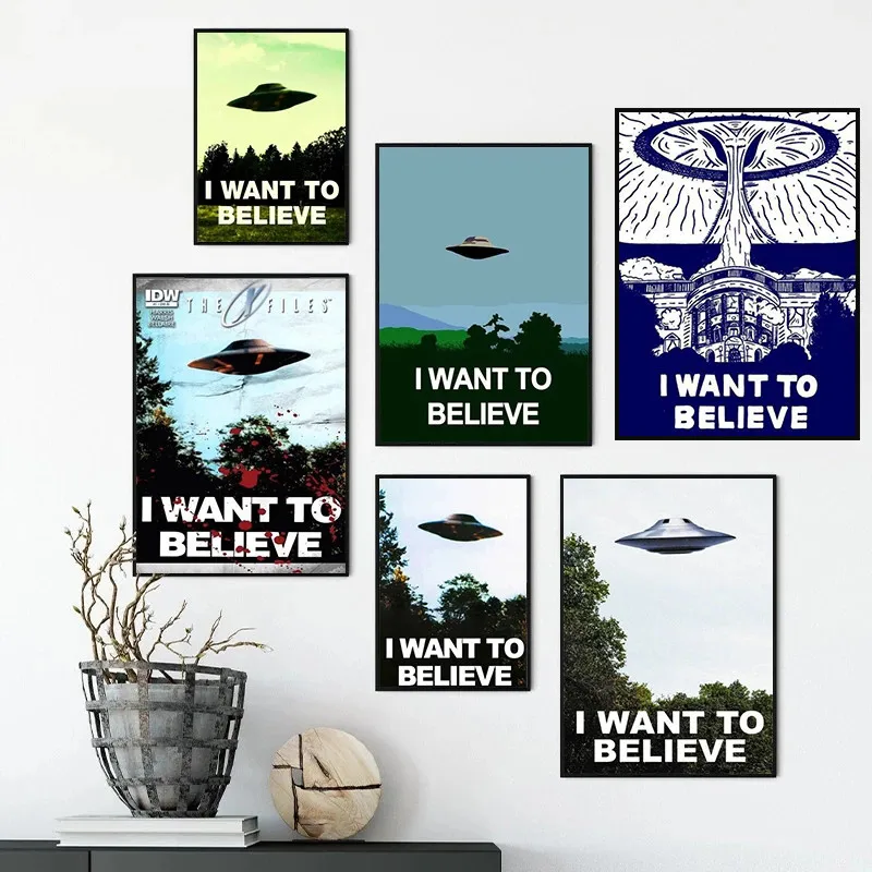 I Want To Believe That The Modern Canvas Posters Printed By The X-Files TV Series Are Frameless for The Living Room Decoration
I Want To Believe That The Modern Canvas Posters Printed By The X-Files TV Series Are Frameless for The Living Room Decoration