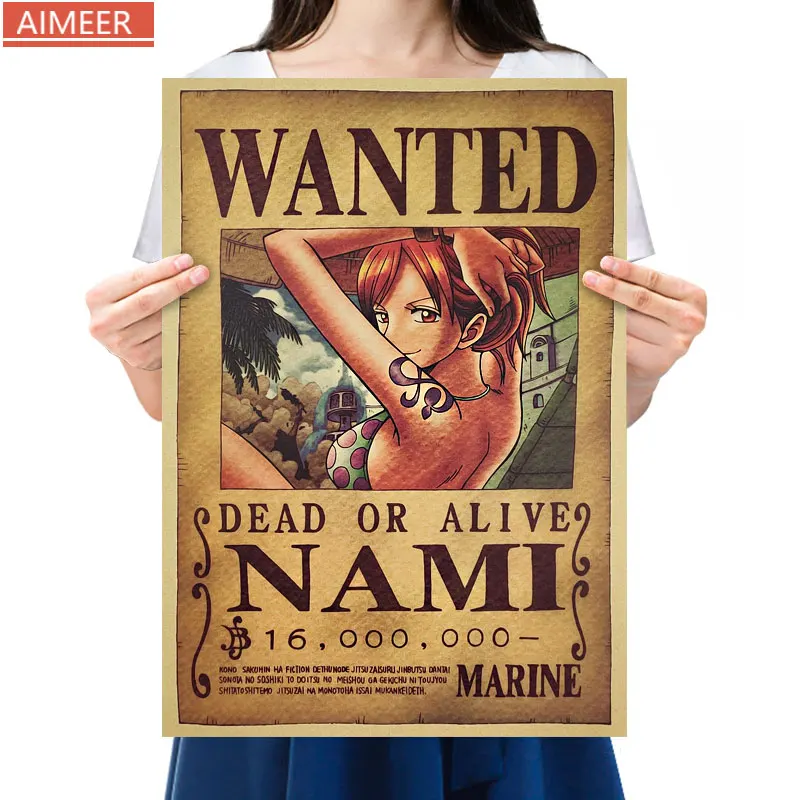 AIMEER Anime One Piece Cartoon Character Nami Reward Order Series Kraft Paper Poster One Piece Poster Decor Painting 52*36cm
AIMEER Anime One Piece Cartoon Character Nami Reward Order Series Kraft Paper Poster One Piece Poster Decor Painting 52*36cm
