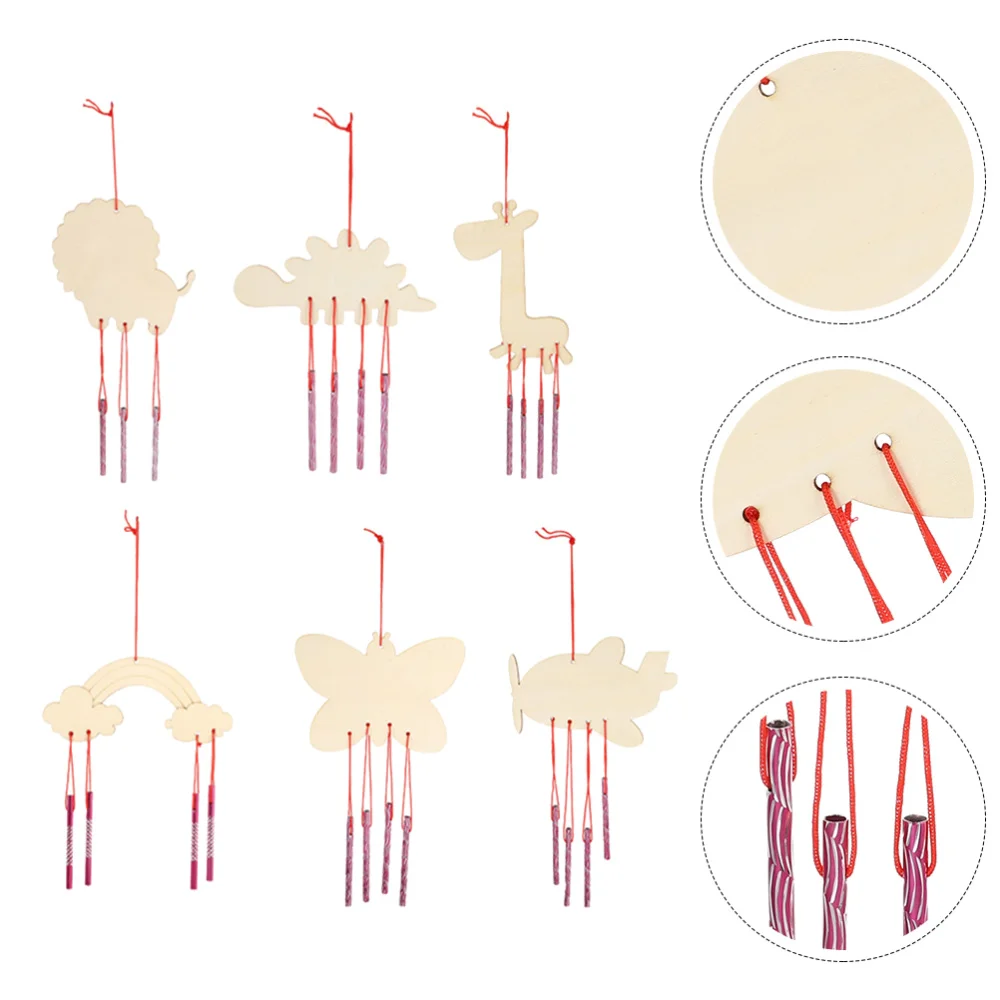 6pcs DIY Wind Chime Wooden Doodle Craft Making Hanging Wind Bell Accessories
6pcs DIY Wind Chime Wooden Doodle Craft Making Hanging Wind Bell Accessories