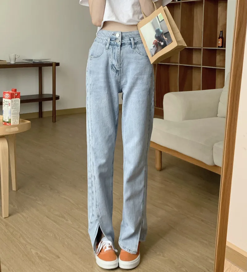 Light Blue Denim Jeans Pants Women High Waist Split Flared Jeans Trousers 2021 Ladies mom jeans high Stretch distressed jeans
Light Blue Denim Jeans Pants Women High Waist Split Flared Jeans Trousers 2021 Ladies mom jeans high Stretch distressed jeans