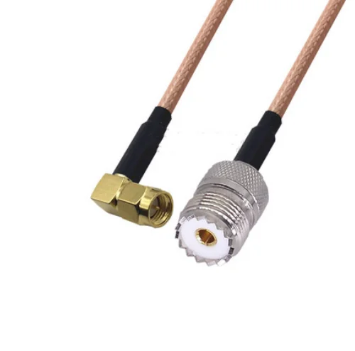 

SMA Male Right Angle to UHF PL259 Female Connector Pigtail Jumper RG316 Cable 50 ohm