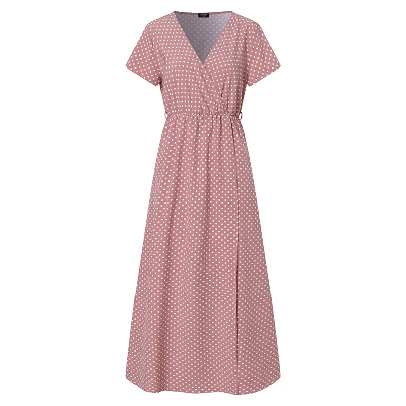 VONDA Women Dress Summer Short Sleeve High Split Hem Vintage Polka Dot Print Dresses Bohemian Vestidos Plus Size Beach Sundress
VONDA Women Dress Summer Short Sleeve High Split Hem Vintage Polka Dot Print Dresses Bohemian Vestidos Plus Size Beach Sundress