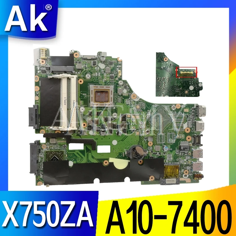 Akemy X750ZA X750ZE motherboard For ASUS X750Z X750ZA X750ZE K750Z laptop motherboard CPU/A10-7400 test 100% original mainboard
Akemy X750ZA X750ZE motherboard For ASUS X750Z X750ZA X750ZE K750Z laptop motherboard CPU/A10-7400 test 100% original mainboard