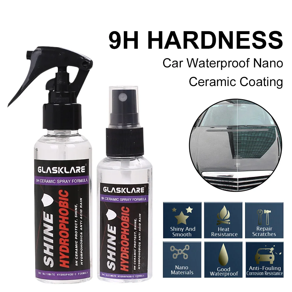 50ml/100ml GLASKLARE Upgrad Auto Ceramic Glass Coat Super Hydrophobic Car Liquid Coat Paint Anti-Corrosion Durable Coating Tools
50ml/100ml GLASKLARE Upgrad Auto Ceramic Glass Coat Super Hydrophobic Car Liquid Coat Paint Anti-Corrosion Durable Coating Tools