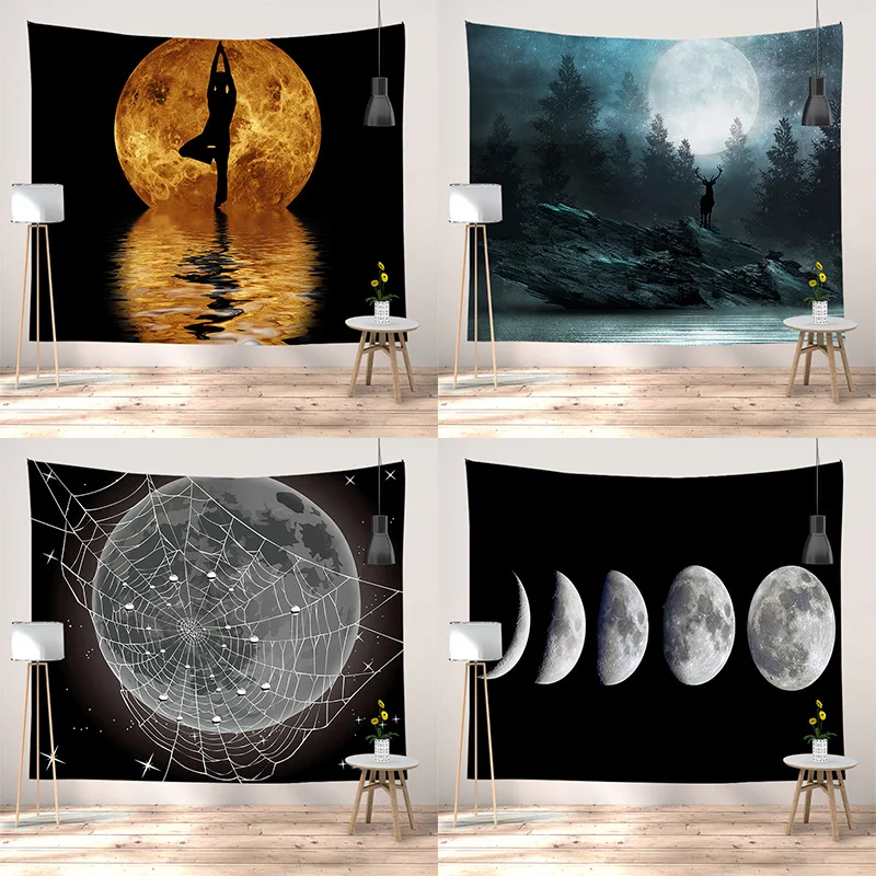White Black Moon Mandala Tapestry Wall Tapestry Hippie Wall Carpets Dorm Decor Psychedelic Tapestry Hanging Witchcraft Wall
White Black Moon Mandala Tapestry Wall Tapestry Hippie Wall Carpets Dorm Decor Psychedelic Tapestry Hanging Witchcraft Wall