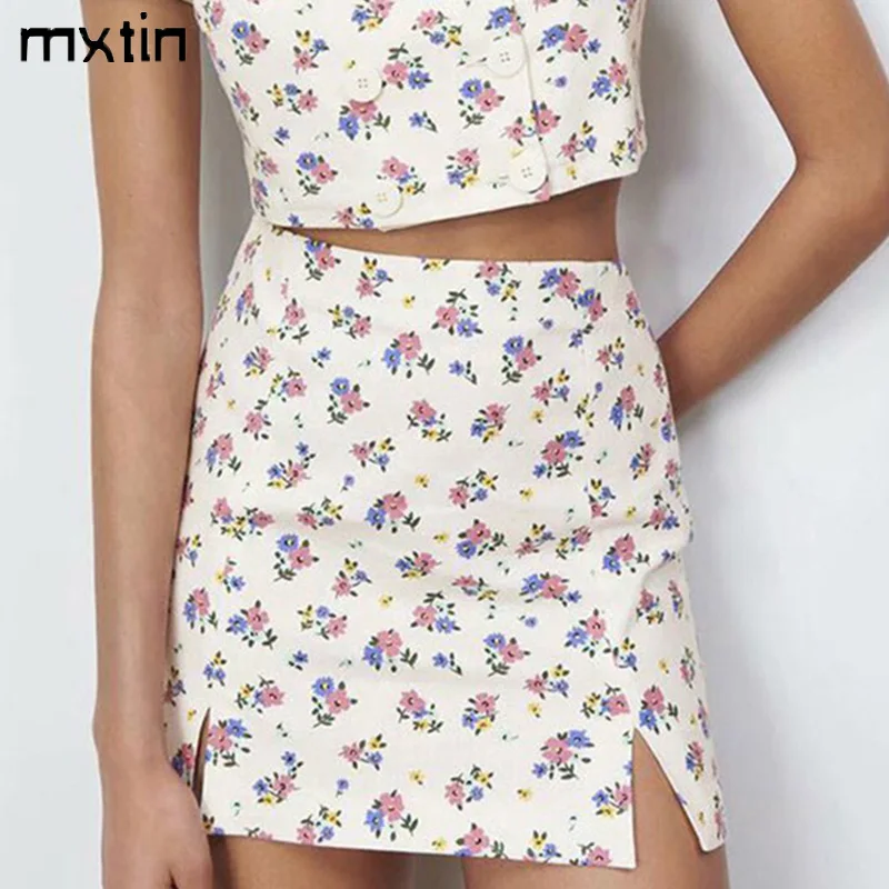 MXTIN 2021 Women Summer Fashion Mini Skirt Vintage Floral Print Streetwear Ladies Short Skirts Casual Faldas Vestidos Mujer
MXTIN 2021 Women Summer Fashion Mini Skirt Vintage Floral Print Streetwear Ladies Short Skirts Casual Faldas Vestidos Mujer