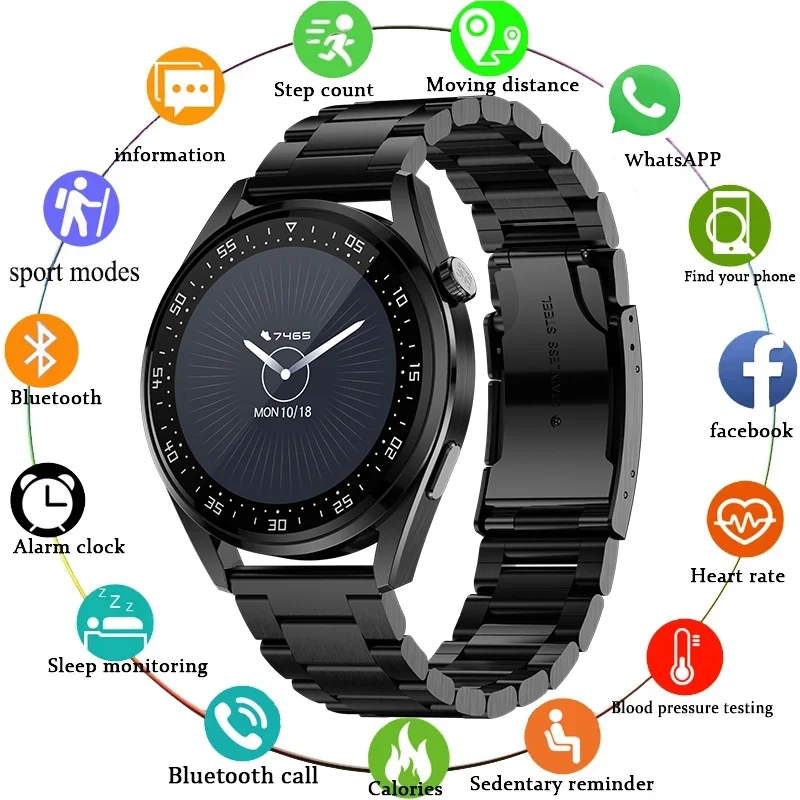 2021 Bluetooth Call ECG Smart Watch Men Full Touch Screen IP67 Waterproof Blood Oxygen Heart rate Smartwatch For Huawei Watch 3
2021 Bluetooth Call ECG Smart Watch Men Full Touch Screen IP67 Waterproof Blood Oxygen Heart rate Smartwatch For Huawei Watch 3