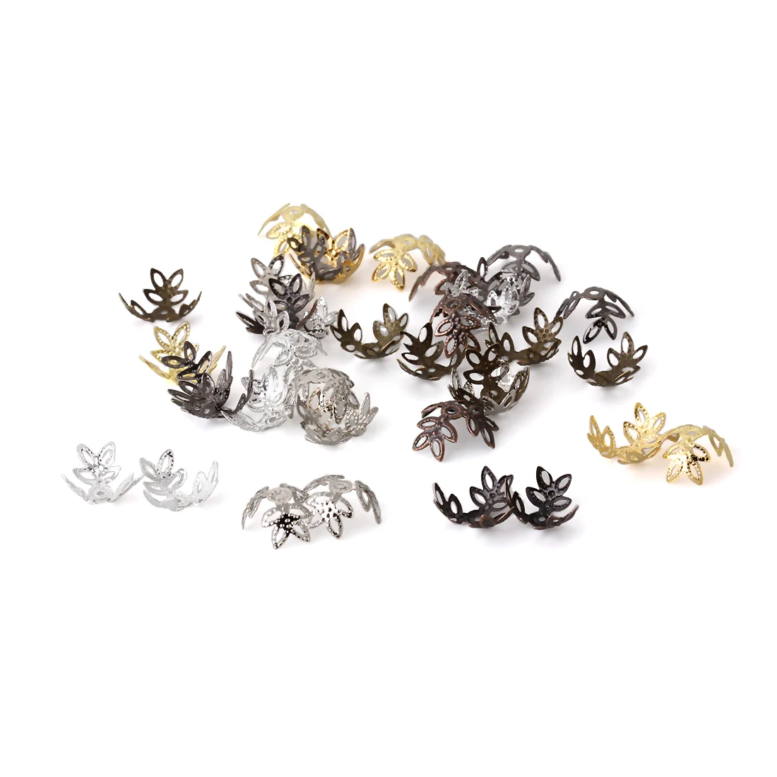 100pcs/Lot Flower Torus Shape Metal Beads Caps Jewelry Findings Spacer Beads Supplies End Caps Diy Jewelry Making Charms 
100pcs/Lot Flower Torus Shape Metal Beads Caps Jewelry Findings Spacer Beads Supplies End Caps Diy Jewelry Making Charms