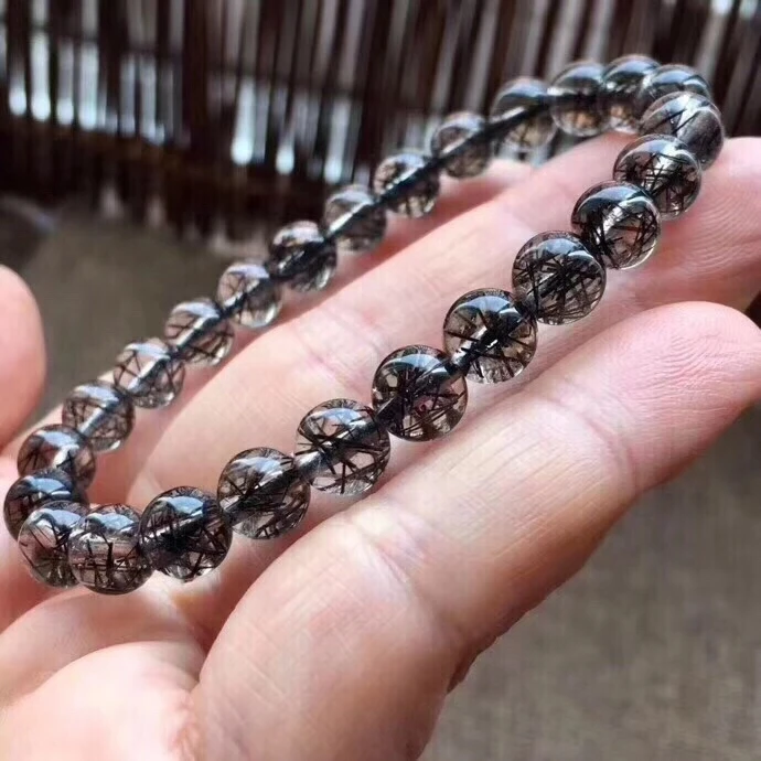 Natural Black Rutilated Quartz Bracelet 7mm Women Men Rutilated Clear Round Beads Wealthy Stone From Brazil AAAAAAA
Natural Black Rutilated Quartz Bracelet 7mm Women Men Rutilated Clear Round Beads Wealthy Stone From Brazil AAAAAAA