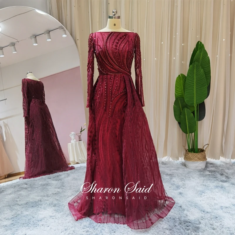Elegant Burgundy Lace Muslim Evening Dresses Long Sleeve Grey Luxury Dubai Crystal Arabic Formal Dress Women Wedding Party Gowns
Elegant Burgundy Lace Muslim Evening Dresses Long Sleeve Grey Luxury Dubai Crystal Arabic Formal Dress Women Wedding Party Gowns