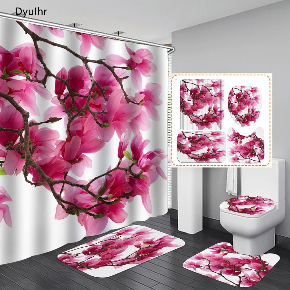 Bathroom Accessories Plum Blossom Printing Polyester Waterproof Shower Curtain Toilet Seat Mat Floor Mat Bathroom Kit DyuIhr
Bathroom Accessories Plum Blossom Printing Polyester Waterproof Shower Curtain Toilet Seat Mat Floor Mat Bathroom Kit DyuIhr