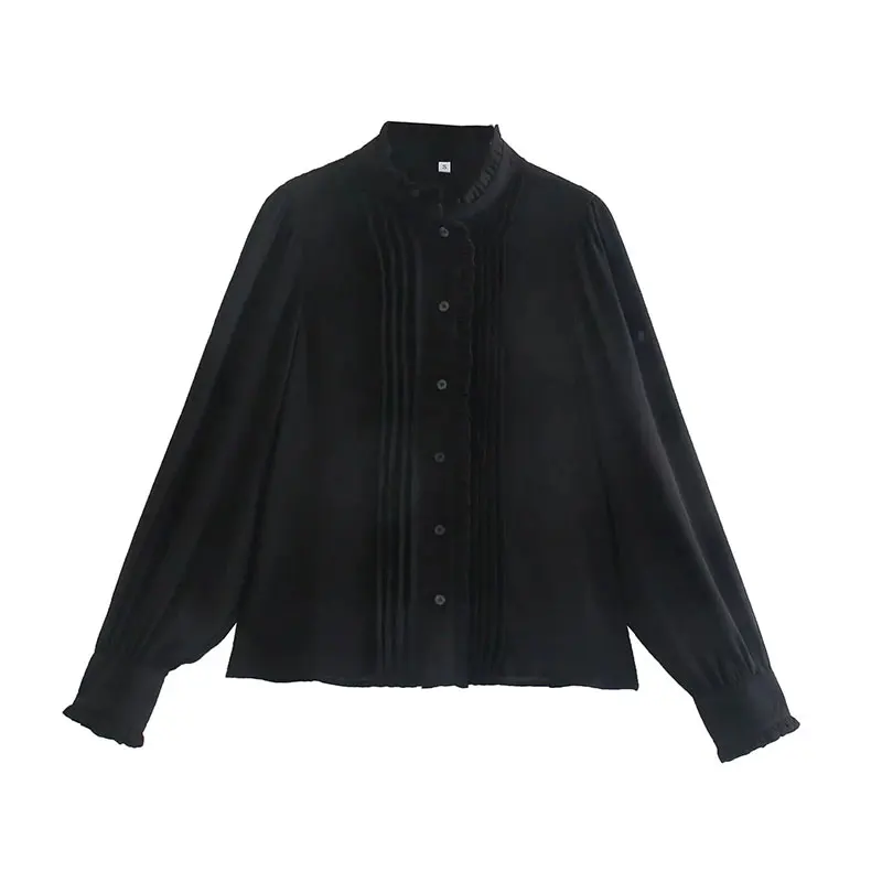 Nlzgmsj ZBZA Women 2022 Spring Shirts Women Office Lady Pleated Solid Black Long Sleeve Casual Vintage Shirt Blouse Women 202212
Nlzgmsj ZBZA Women 2022 Spring Shirts Women Office Lady Pleated Solid Black Long Sleeve Casual Vintage Shirt Blouse Women 202212