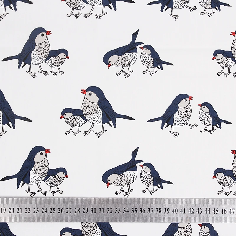 100% Pure Cotton Fabric for Dress Retro Style Bird on White Printing Pattern Sewing DIY Handmade Patchwork Cloth
100% Pure Cotton Fabric for Dress Retro Style Bird on White Printing Pattern Sewing DIY Handmade Patchwork Cloth