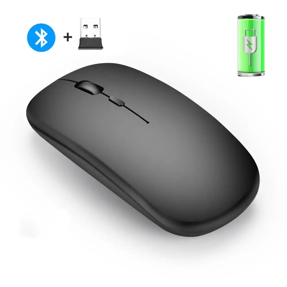 Перезаряжаемая беспроводная Bluetooth 2,4G двухрежимная мышь, бесшумная мышь для офиса и дома, встроенная батарея, 6 цветов в точке
Перезаряжаемая беспроводная Bluetooth 2,4G двухрежимная мышь, бесшумная мышь для офиса и дома, встроенная батарея, 6 цветов в точке